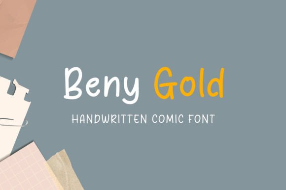 Beny Gold: A Comic Font for Creative Product Design