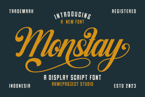 Monstay: A Script Font Designed for Digital Elegance